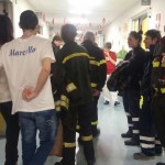 I volontari più i Vigili del Fuoco